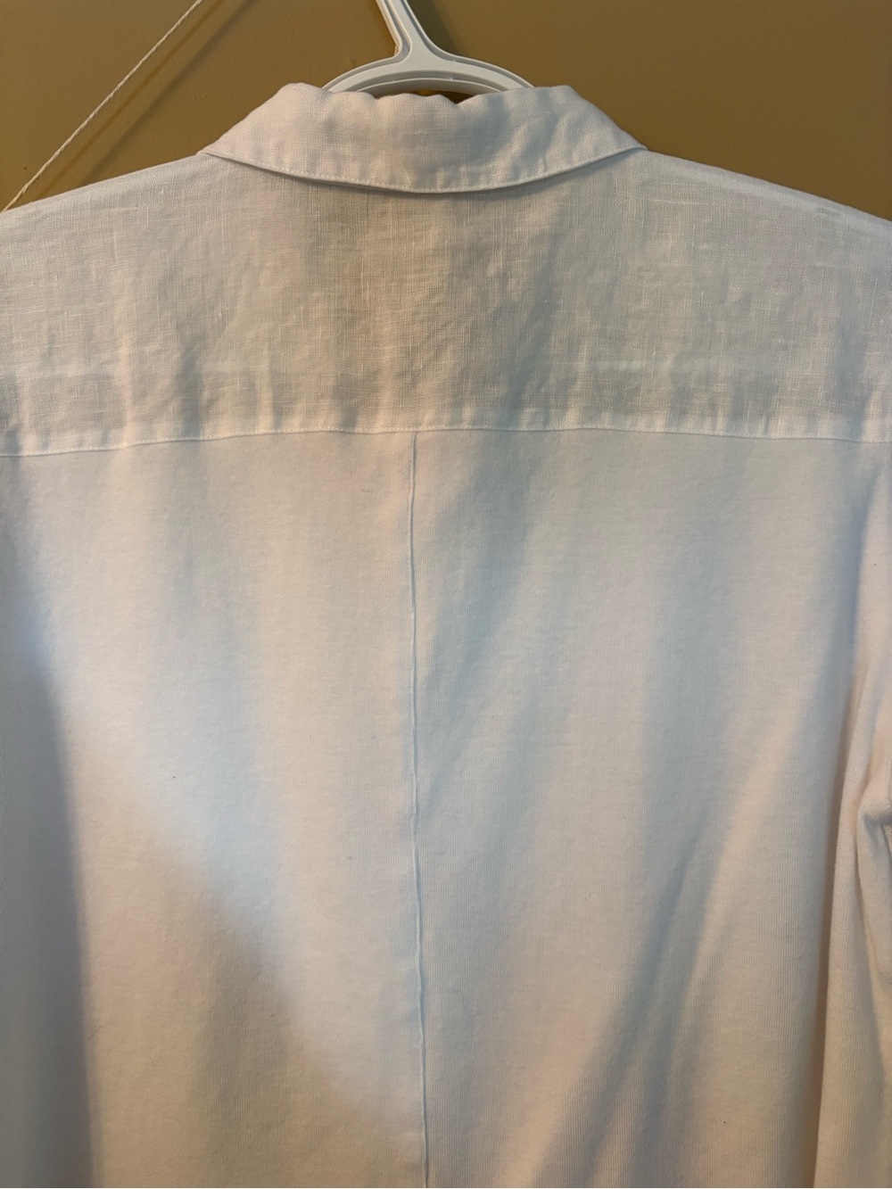 Contemporaire Simons White 100% Linen 3/4 Sleeve Button Down Shirt - Picture 12 of 14